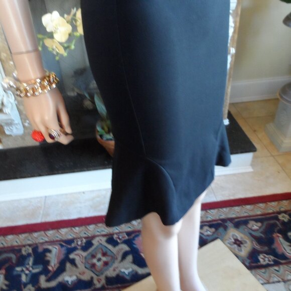 Stella McCartney Black Sheath Dress w/Flounce Hemline Detail Size IT 38 US 2 - Picture 11 of 16